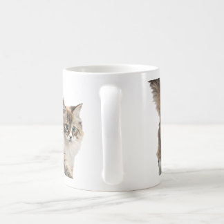 cute fluffy cat coffee mug
