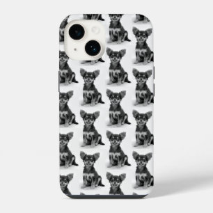 Cute Fluffy Chihuahua Puppy Pattern iPhone 14 Case