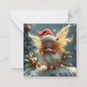 Cute fluffy christmas Fairy Card