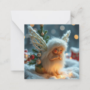 Cute fluffy christmas Fairy Card