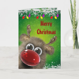 Cute Fluffy Christmas Lights Card