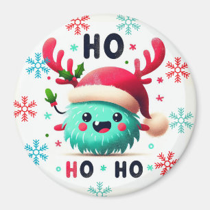 Cute fluffy Christmas monster Magnet