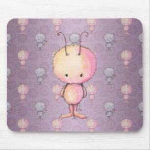 Cute Fluffy Fuzzy Monsters Mouse Pad