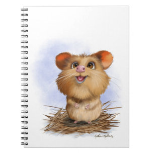  Cute Fluffy Hamster Cartoon Notebook