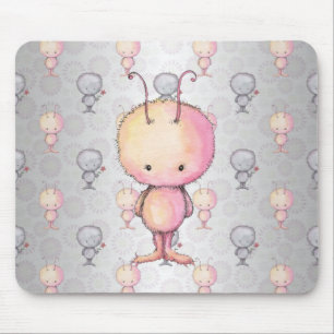 Cute Fluffy Monsters Mouse Pad