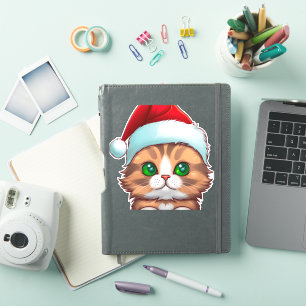 Cute Fluffy Munchkin Christmas Cat Classic T-Shirt