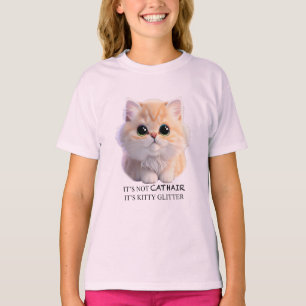 Cute fluffy orange and white kitten cat T-Shirt