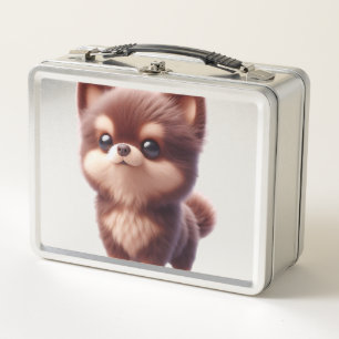 Cute Fluffy Puppy � Adorable Dog Design Metal Lunch Box