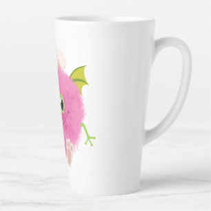Cute fluffy rabbit monster latte mug