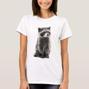 Cute Fluffy Racoon Bandit Portrait Women T-Shirt