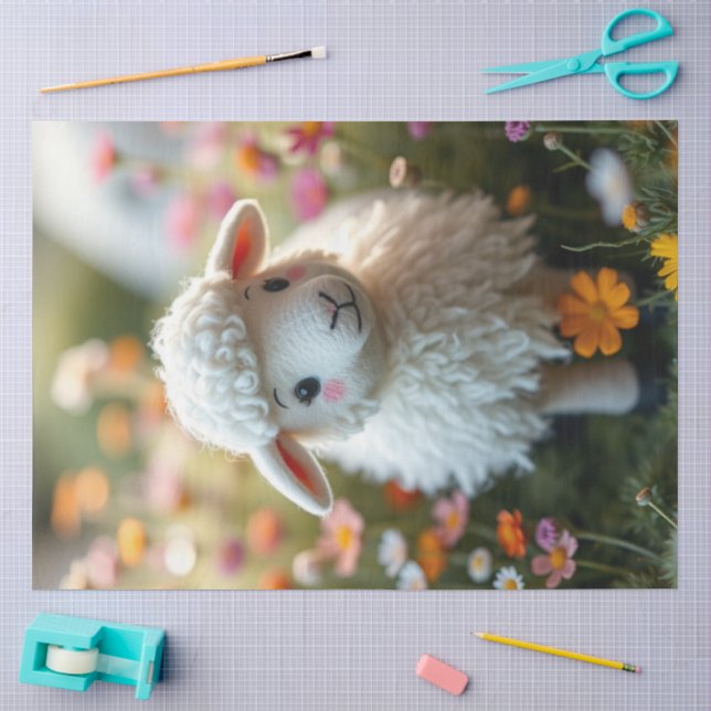  Cute fluffy sheep Tissue Paper (Craft)