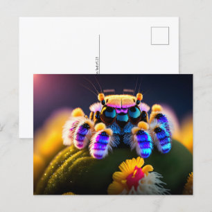 Cute fluffy spider, Postcrossing Postcard