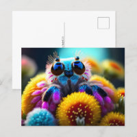 Cute fluffy spider, Postcrossing