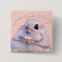 Cute Fluffy Squirrel With Pink Flower