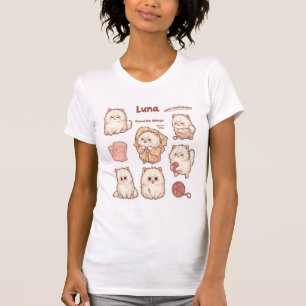 Cute Fluffy White Cat Cosy Kawaii T-Shirt