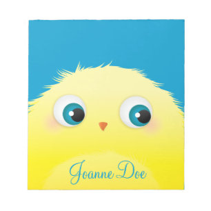 Cute Fluffy Yellow Bird Notepad