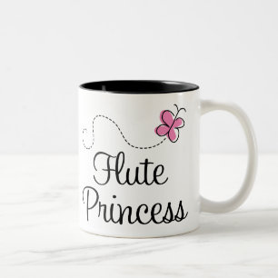 Cute Flute Princess Two-Tone Coffee Mug