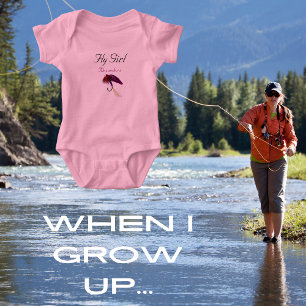 Cute Fly Guy Fishermen Flyfishing Trout Flies  Bab Baby Bodysuit