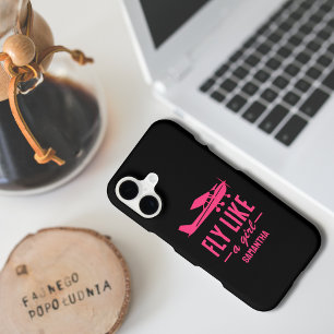 Cute Fly Like A Girl Pink Airplane Girly Aviation 