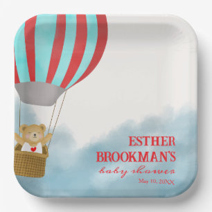 Cute Flying Baby is on the Way Paper Plate