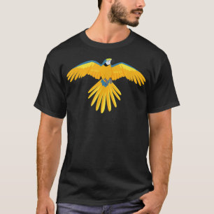 Cute Flying Blue Yellow Parrot Tropic Eotic Bird D T-Shirt