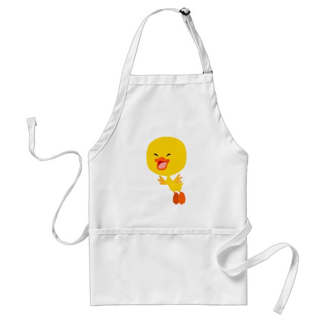 Cute Flying Cartoon Duckling Apron (Front)