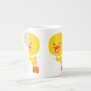 Cute Flying Cartoon Duckling Bone China Mug