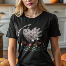 Cute Flying Cat Spirit Ghost Gardener Halloween