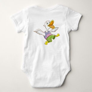 Cute Flying Duck Baby Bodysuit Funny Animal Char