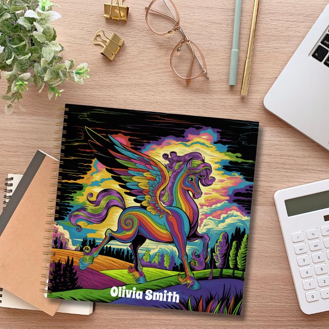 Cute Flying Pegasus Horse,Custom Sketchbook  Notebook (Creator Uploaded)