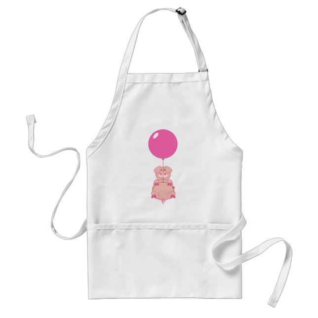 Cute Flying Pig and Balloon Standard Apron (Front)