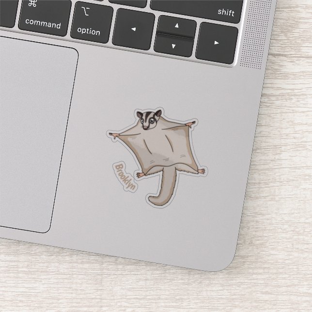 Cute flying sugar glider cartoon illustration  (Detail)