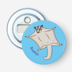 Cute flying sugar glider cartoon illustration bottle opener