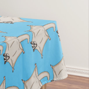 Cute flying sugar glider cartoon illustration tablecloth