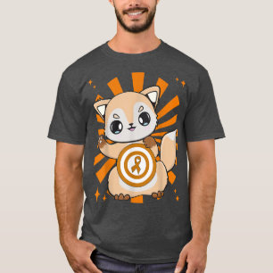 Cute Fo And Orange Ribbon For Leukaemia Awareness T-Shirt
