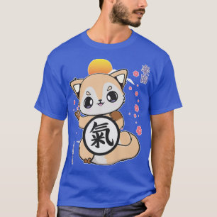 Cute Fo With Spirit Kanji And Japanese Art For Ota T-Shirt