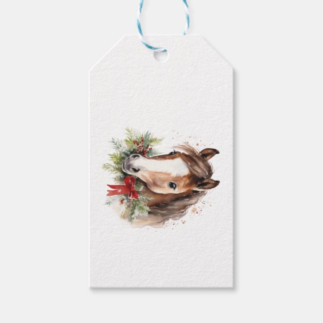 Cute Foal Christmas Gift Tags (Front)