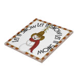 Cute Folk Art Cowboy Snowman Christmas Ceramic Tile<br><div class="desc">Original was digitally created by Missouri artist,  Deborah Miller. Know someone who loves to cook? Give as a spoon rest... </div>