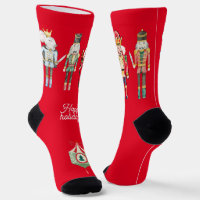 Cute folk art Nutcracker Tradtional Xmas Red