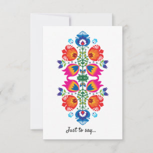 Cute Folklore  Just to say... Thank You Card