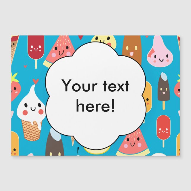 Cute food characters clipart (Front)