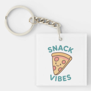 Cute Food Keychain – “Snack Vibes” Cartoon Design