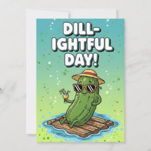 Cute Food Pun Dill-ightful Daysilly pickle lover Thank You Card