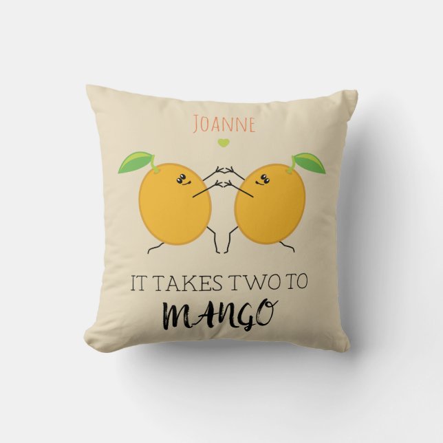 Cute Food Pun for Happy Couple Engagement Party Cushion (Front)