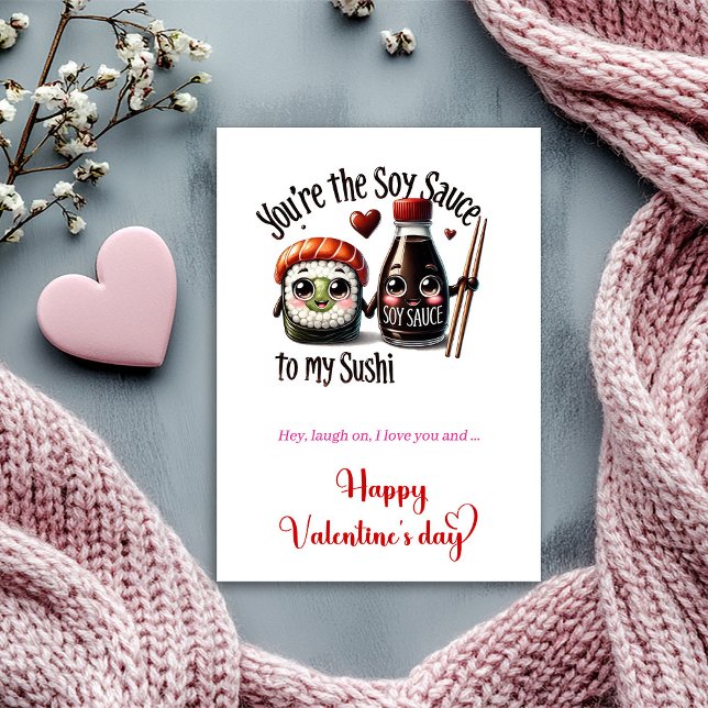 Cute Food Valentine Card with Sweet Funny Quote (Cute Food Valentine Card with Sweet Funny Quote)
