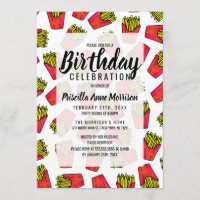 Cute Foodie French Fries Pattern