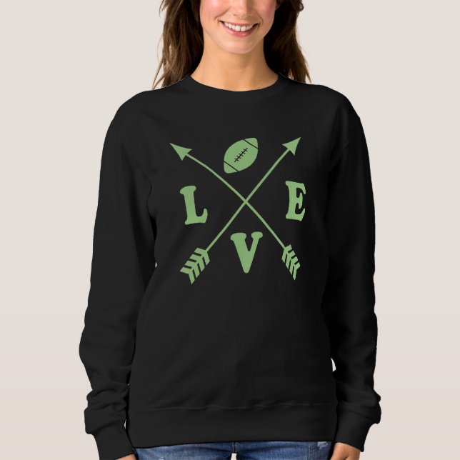 Cute Football Graphic Trendy Arrow Football Life M Sweatshirt (Front)