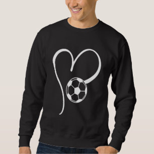 Cute Football Love Heart Soccer Women Mom Sweatshirt
