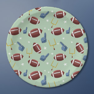 Cute Football Sport Pattern Paper Plate