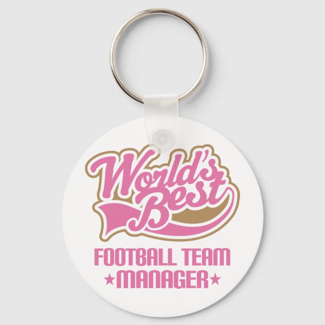 Cute Football Team Manager Key Ring (Front)